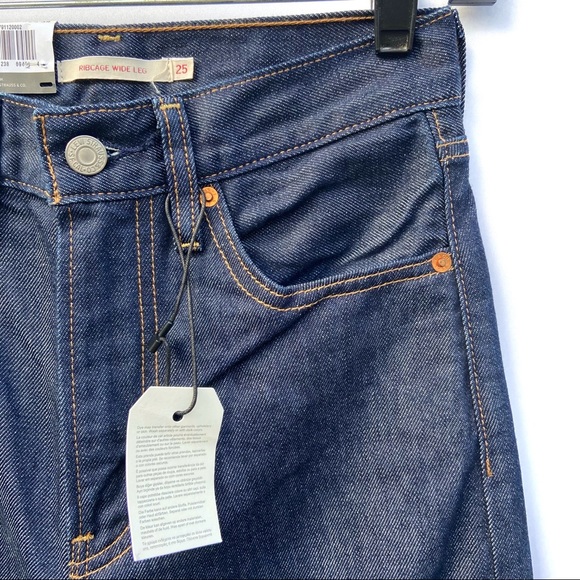 Levis Ribcage Wide Leg High Rise Jeans 25x34 - Picture 5 of 10